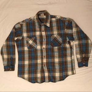 Vintage Big Mac JC Penny Plaid Flannel Shirt Button Up
